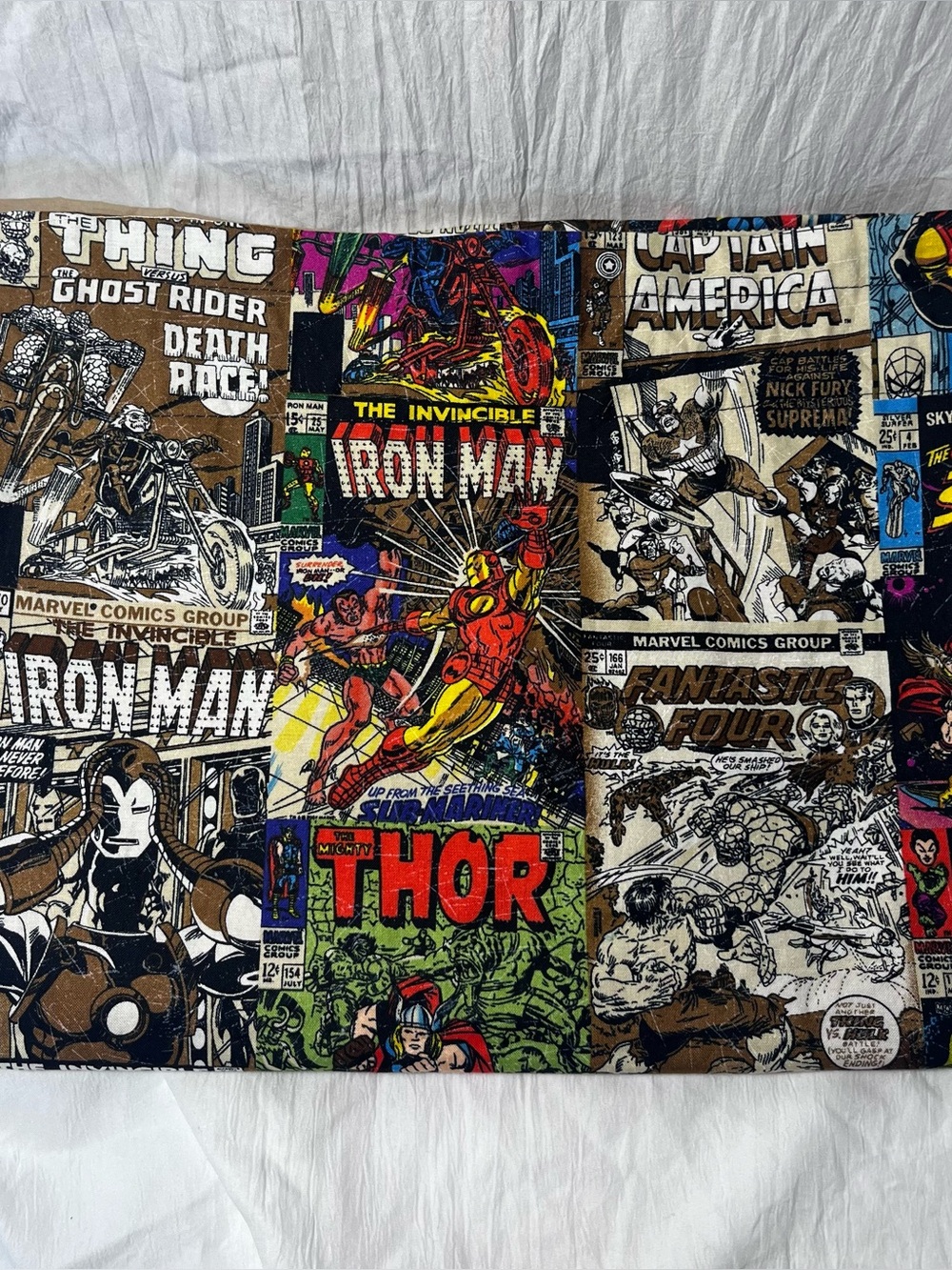 Handmade VTG Marvel Comics Superhero Window Valance Topper (1)